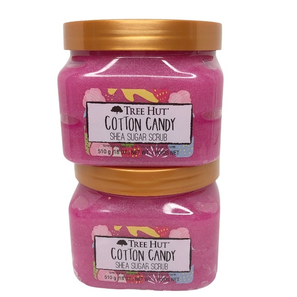 Tree Hut Bath & Body 2x Tree Hut Cotton Candy Shea Sugar Scrub 8oz